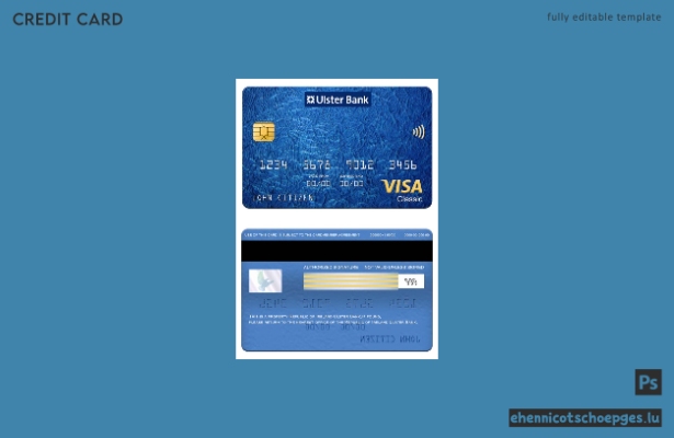 Beispielvorschau der Ulster Bank Visa Classic Karte der Republik Irland